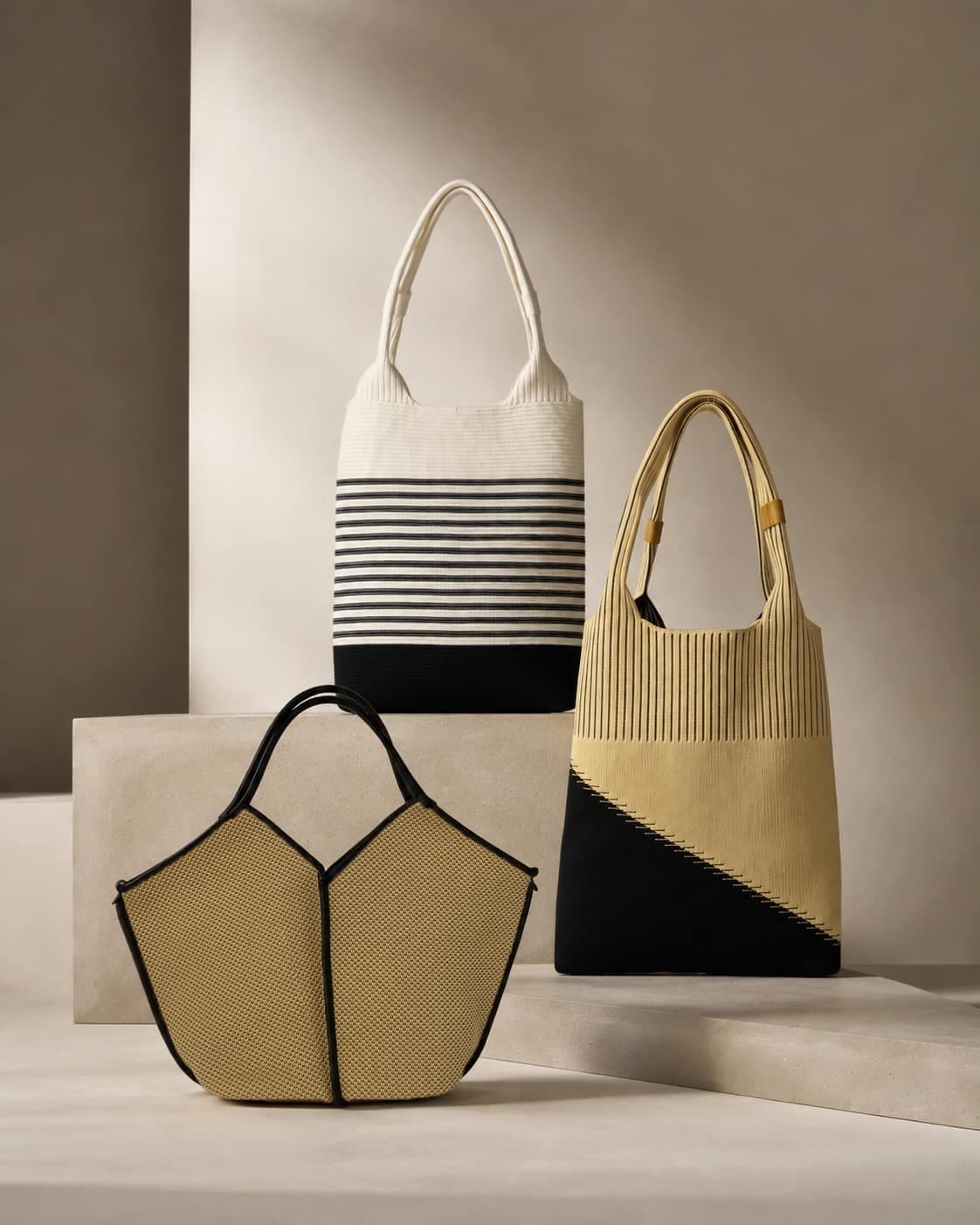 Woman with modern tote — Material Intelligence & Make