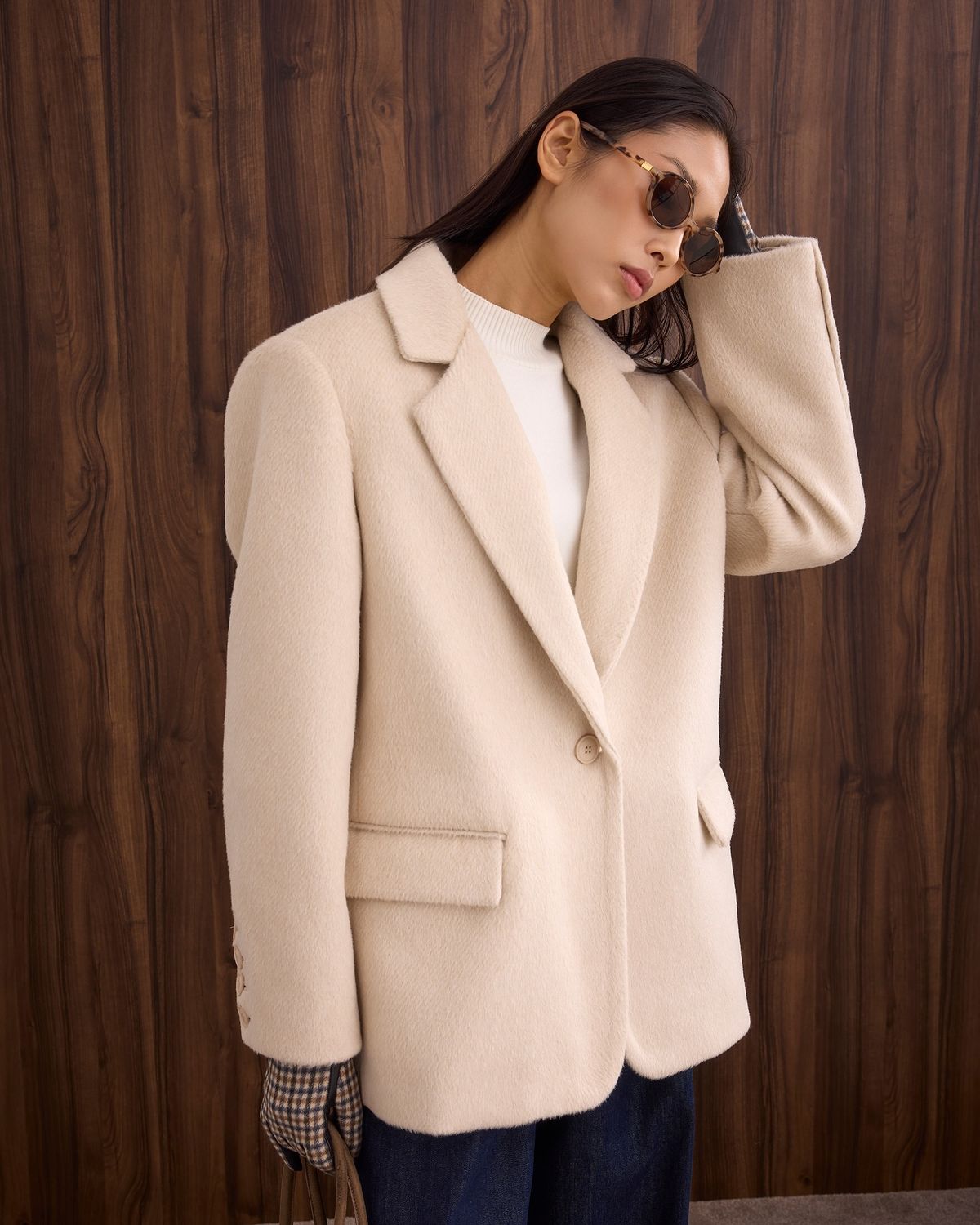 Cashmere Blazer-Style Jacket