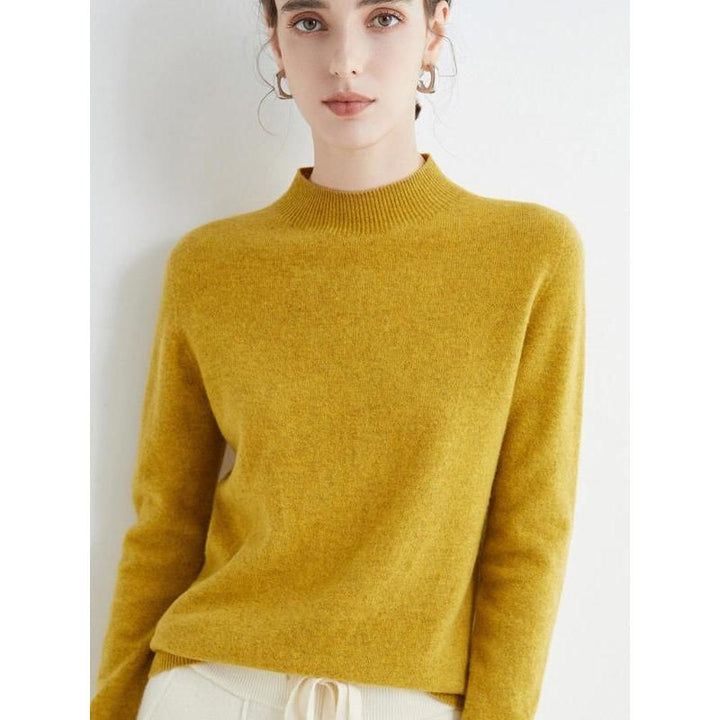 Mock Neck Cashmere Pullover 2