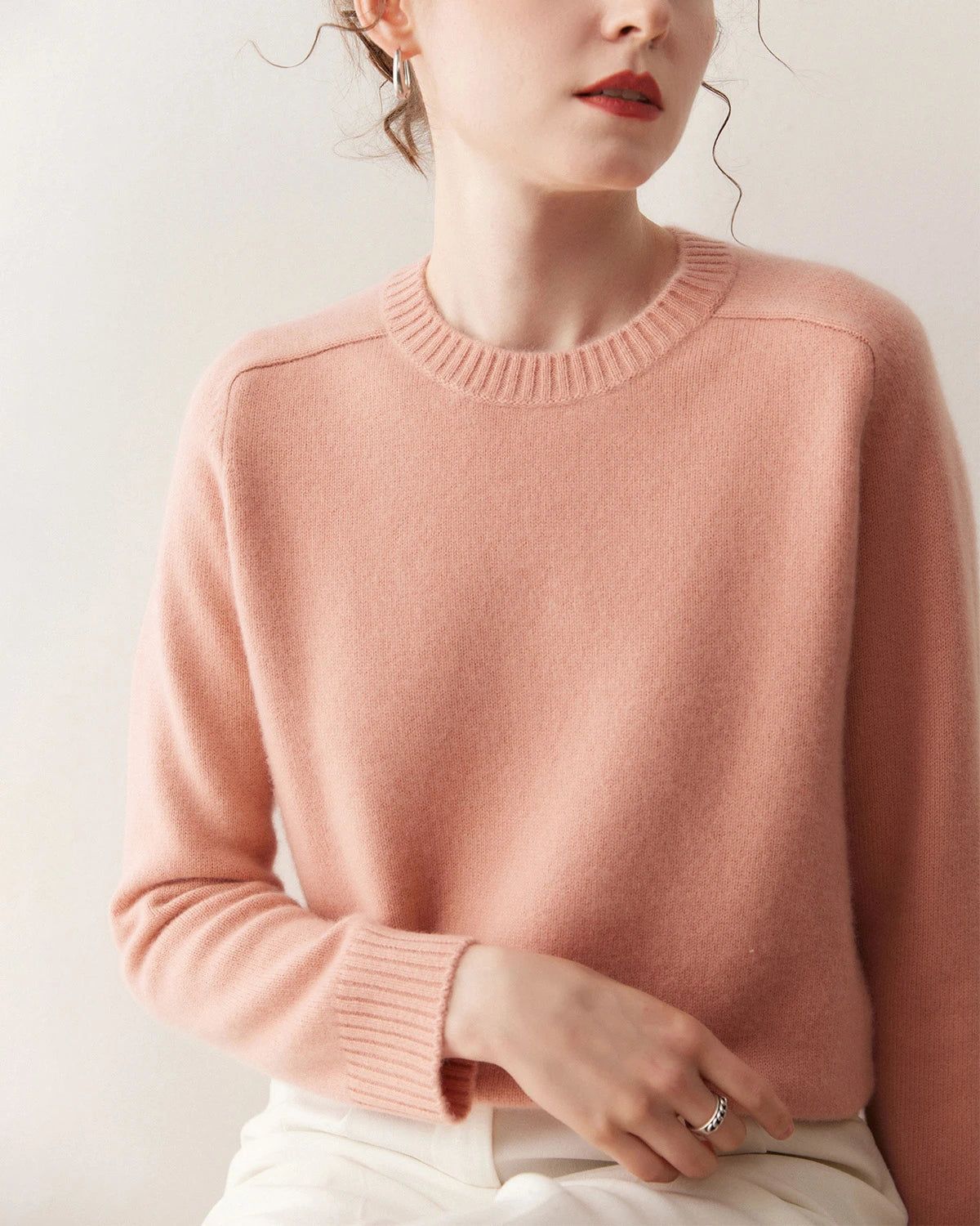 Classic Round Neck Cashmere Sweater