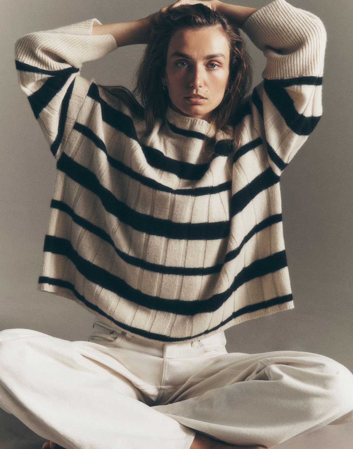 Striped Casual Cashmere Sweater